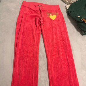 Juicy Couture Hot Pink Velour Track Pants